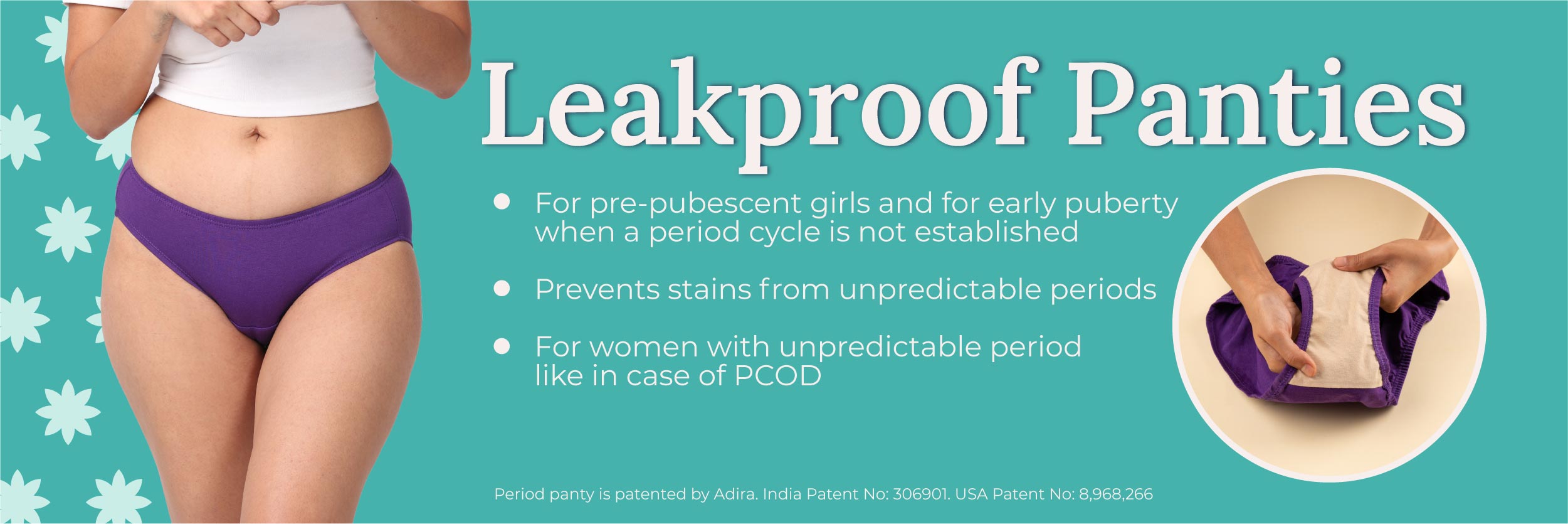 🌸 LeakProof Panty For Daily Hygiene & Unpredictable Period : ADIRA