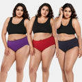 Adira Cotton Panties For Women Magenta, Maroon & Navy Blue