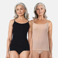 Adjustable Strap Camisoles For Elderly Women Black & Skin