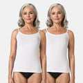 Adjustable Strap Camisoles For Seniors White Pack Of 2