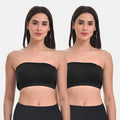 Bandeau Bra For Women Black Pack Of 2