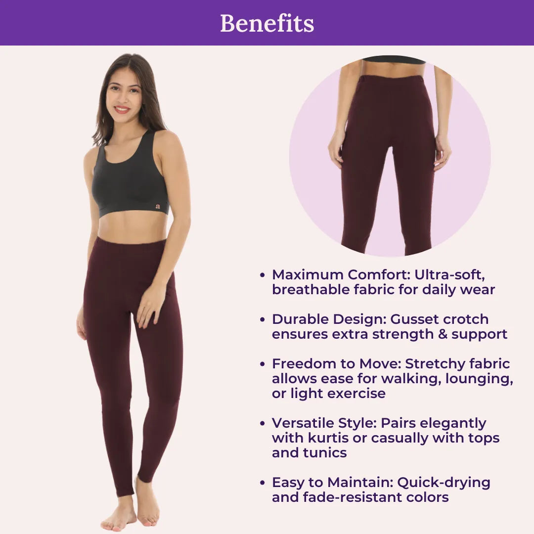 Benefits Of Cotton Leggings-Brown