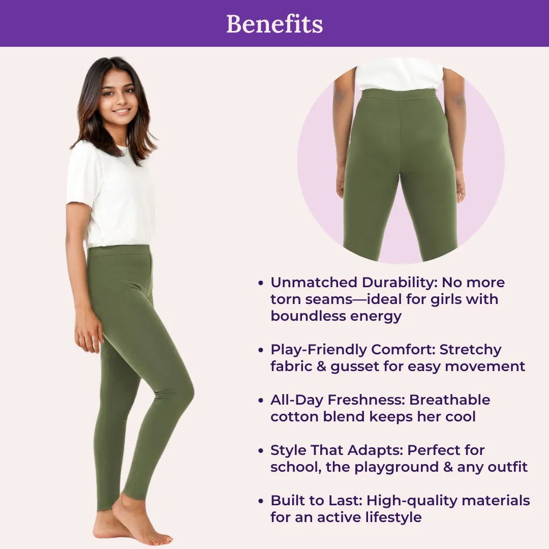 Benefits Of Cotton Leggings - Green