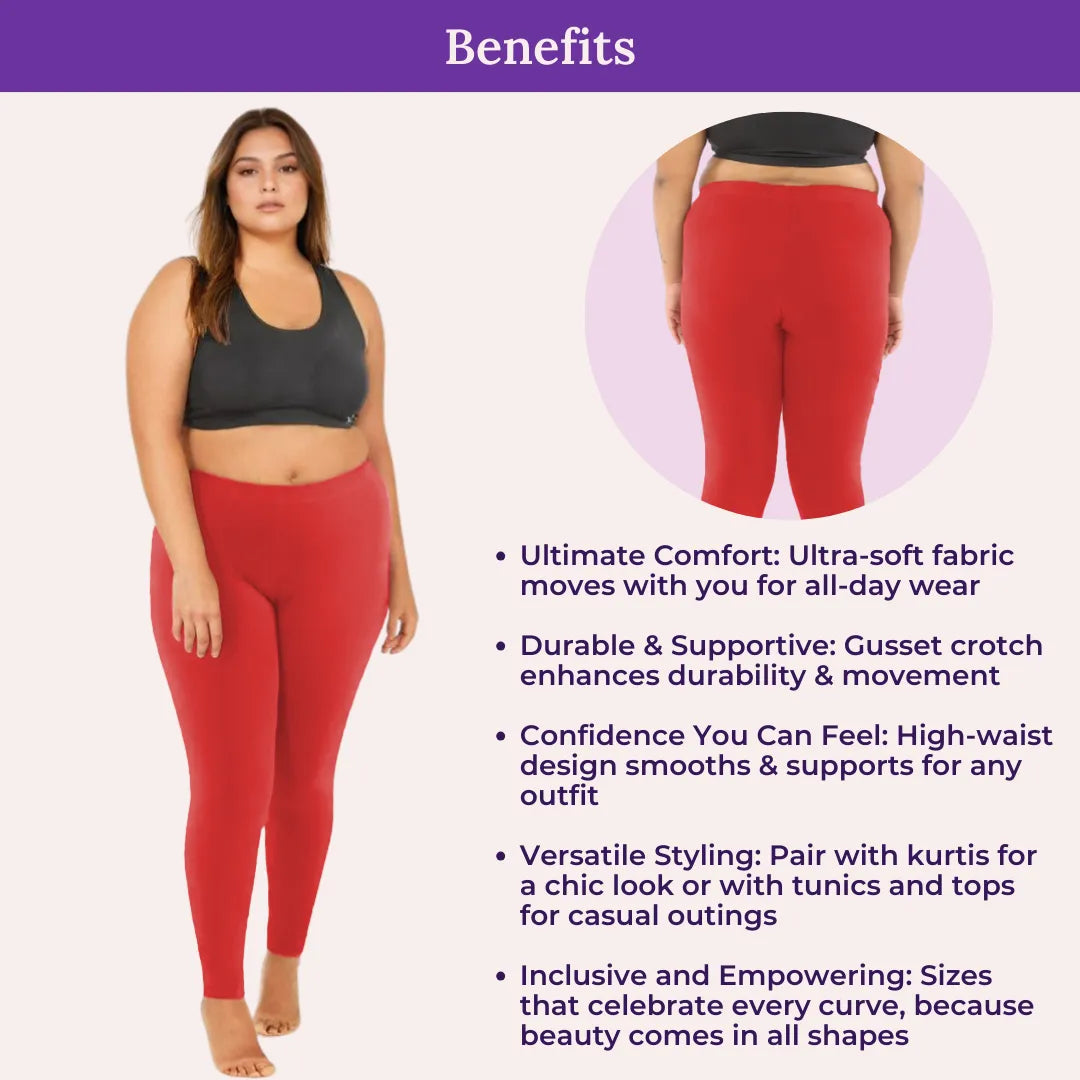 Benefits Of Cotton Leggings - Red