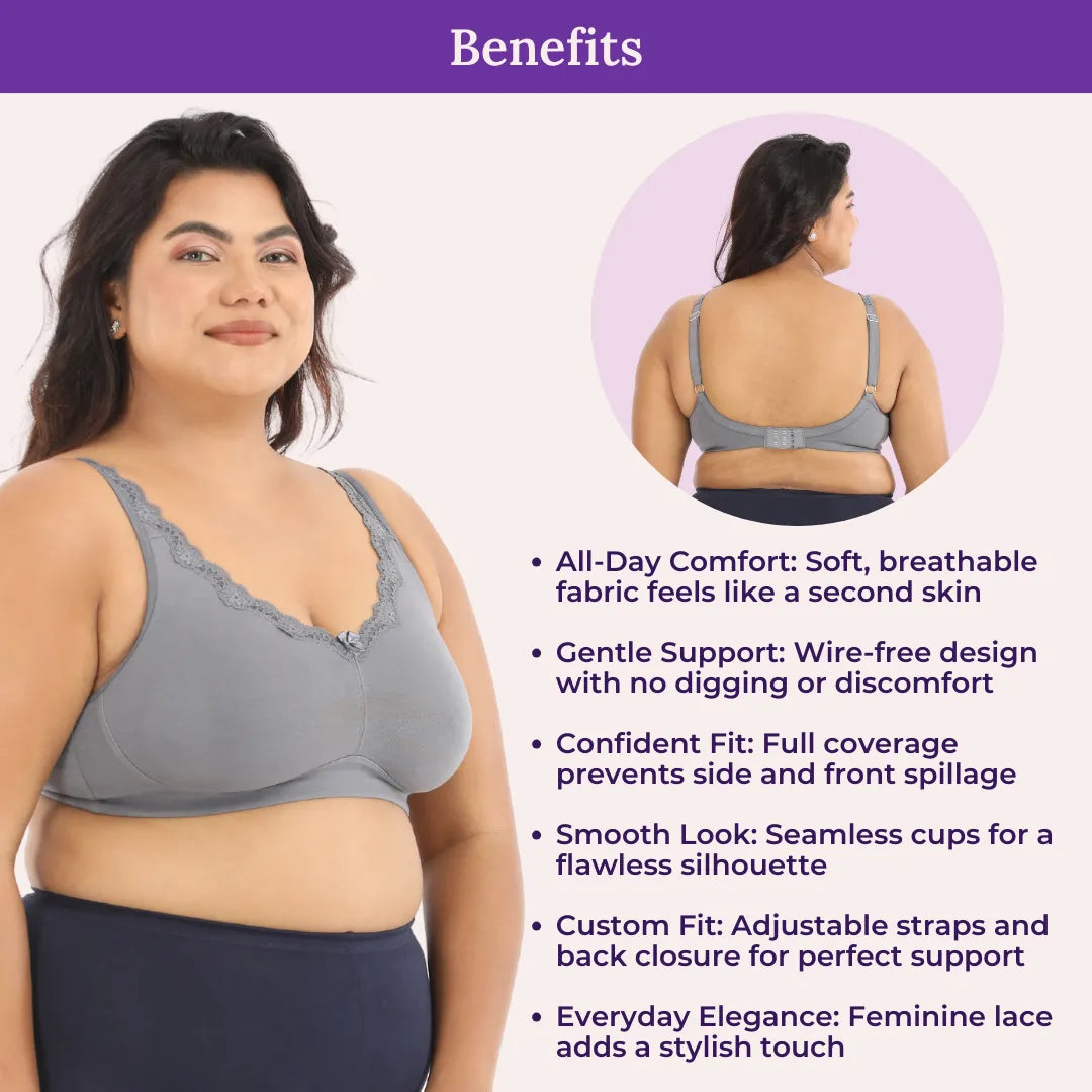 Benefits Of Daily Bliss Bra - Steel Grey