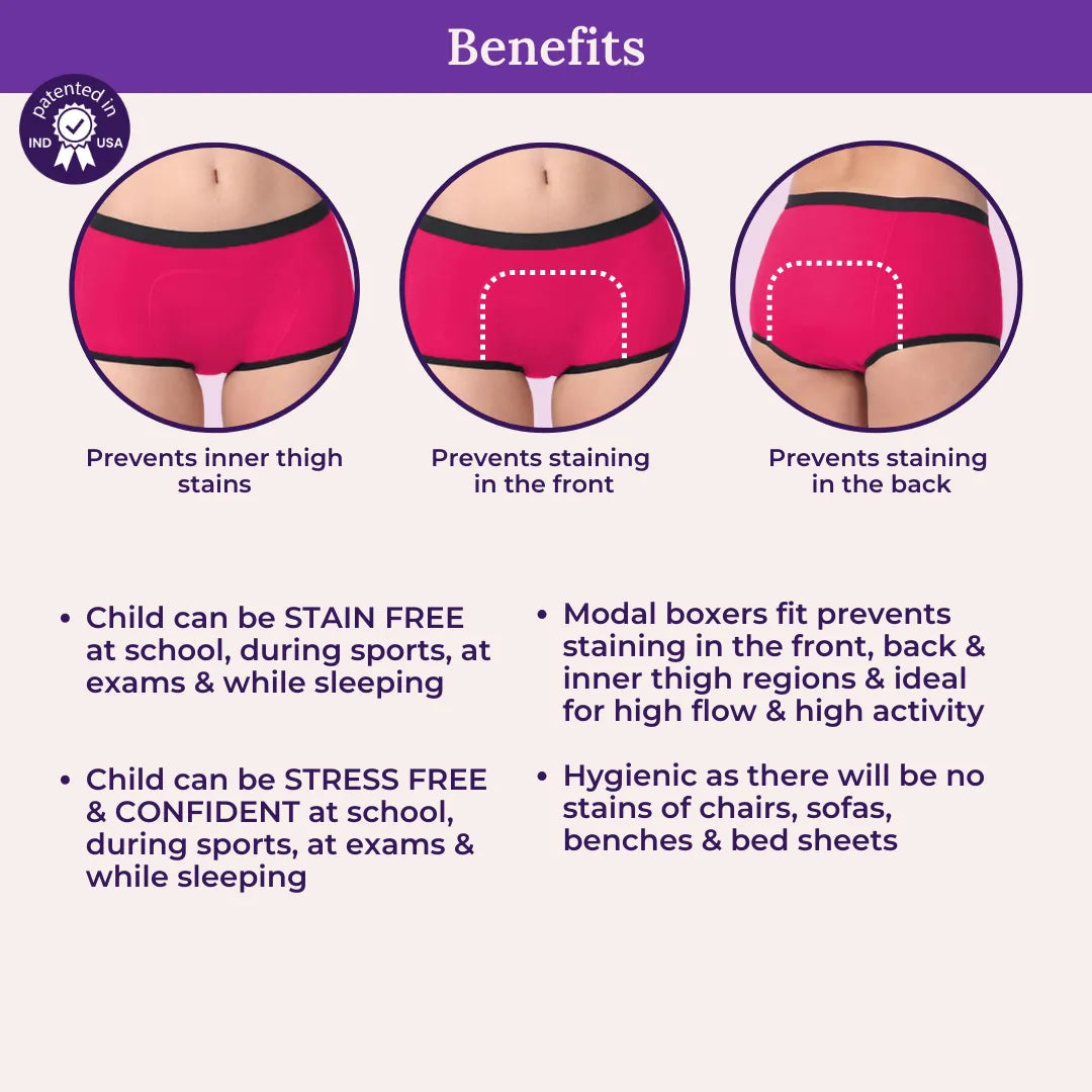 Benefits Of Adira Modal Period Panty Boxer Fit