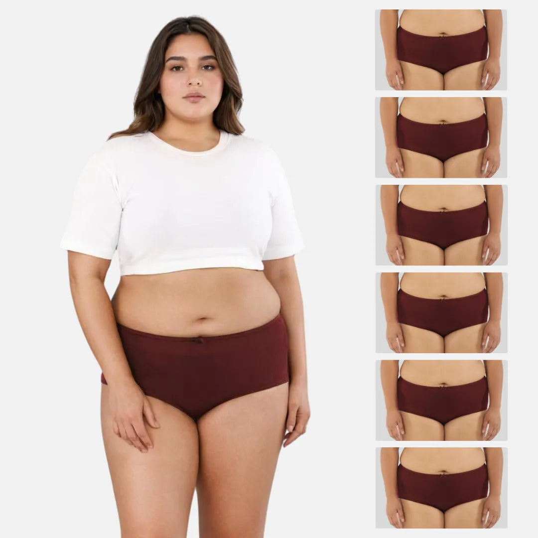 Best Plus Size Hipster Panties - Wine
