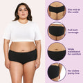 Best Plus Size Hipster Panties _ Black