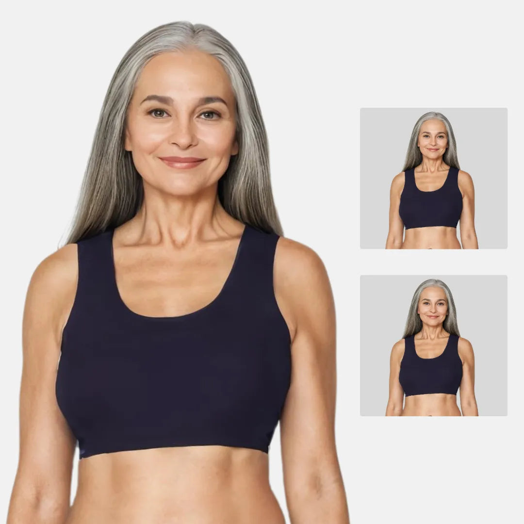 Lounge/Home Bra For Elderly | Non Padded | Non Wired | Racerback | Full Coverage | 2 Pack - Adira