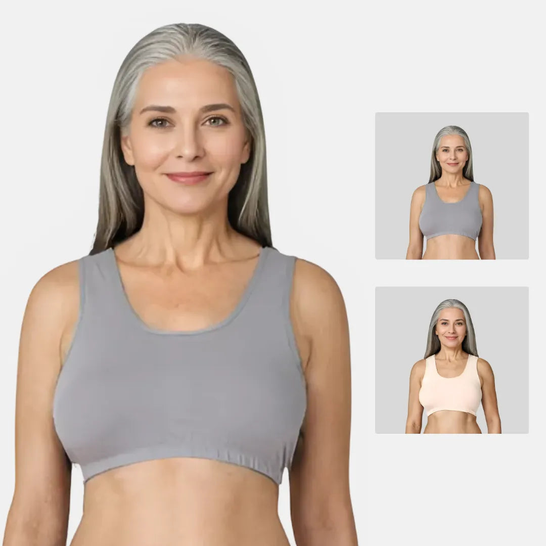 Lounge/Home Bra For Elderly | Non Padded | Non Wired | Racerback | Full Coverage | 2 Pack - Adira