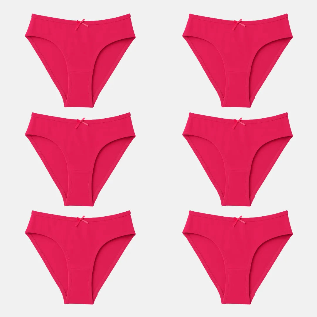 Bikini For 13 Years Old Girl Dark Pink Pack Of 6
