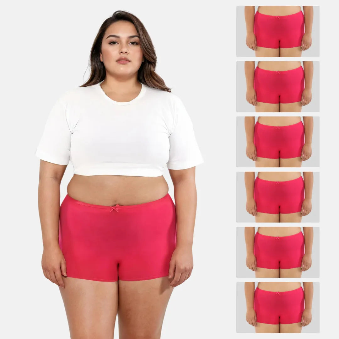Boyshort Panties For Plus Size - Dark Pink