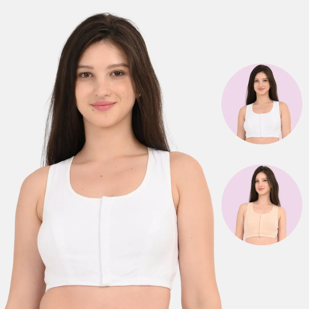 Bra Open Front Side For Women White Skin