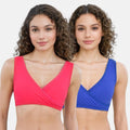 Bra To Wear With Low Cut Dress Dark Pink & Royal Blue
