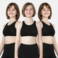 Bra Without Padding For Girls Black Pack Of 3