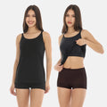 Cami Top With Built In Bra Black Pack Of 2
