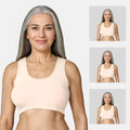 Lounge/Home Bra For Elderly | Non Padded | Non Wired | Racerback | Full Coverage | 3 Pack - Adira