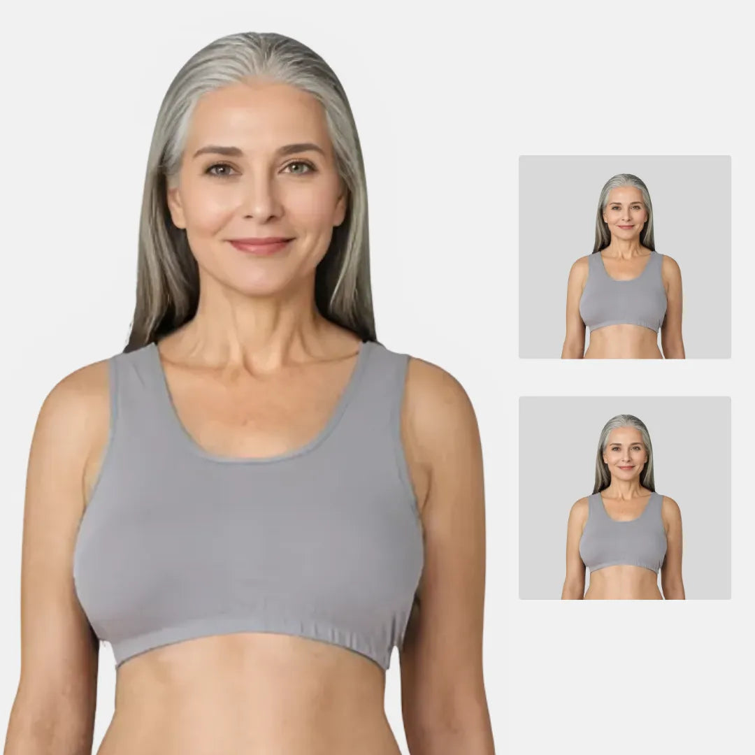 Lounge/Home Bra For Elderly | Non Padded | Non Wired | Racerback | Full Coverage | 2 Pack - Adira