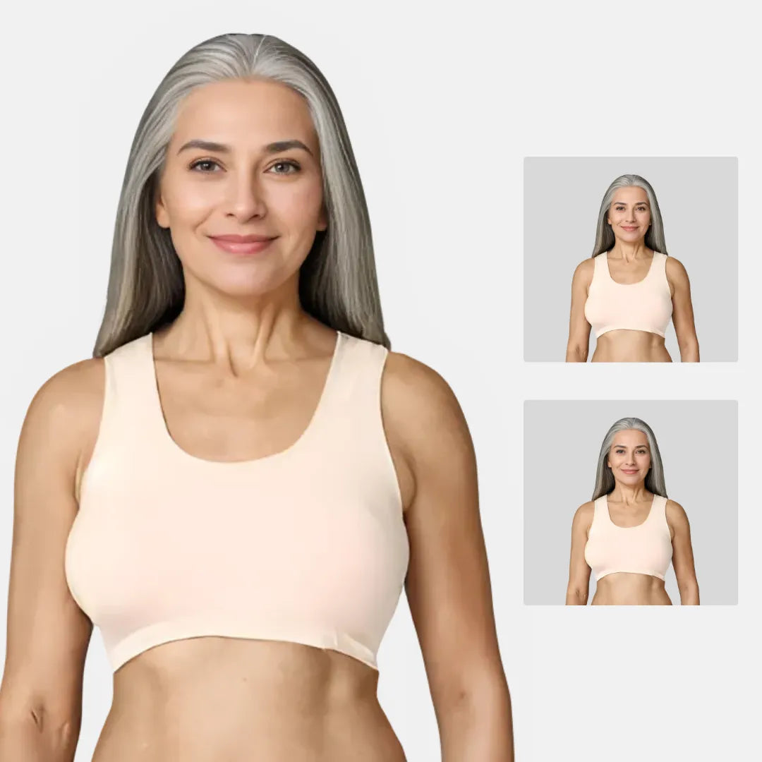 Lounge/Home Bra For Elderly | Non Padded | Non Wired | Racerback | Full Coverage | 2 Pack - Adira