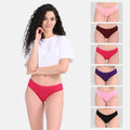 Cotton Bikini Panties Peach, Wine, Dark Pink, Magenta, Light Pink & Black