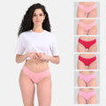 Cotton Bikini Underwear Peach, Dark Pink & Light Pink