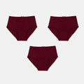 Cotton Hipster Panties Wine Pack Of 3