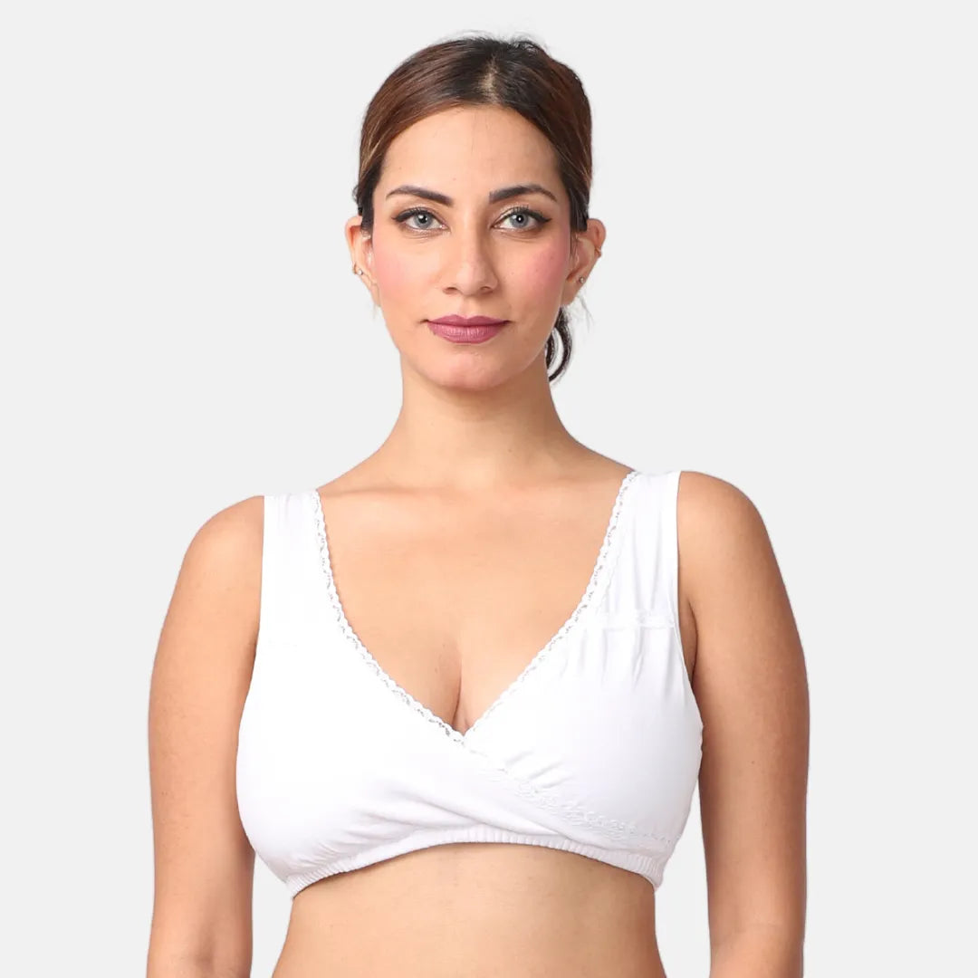 Cotton Nursing Sleep Bra White Pack Of 1