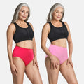 Cotton Panties For Elderly Women Dark Pink & Light Pink