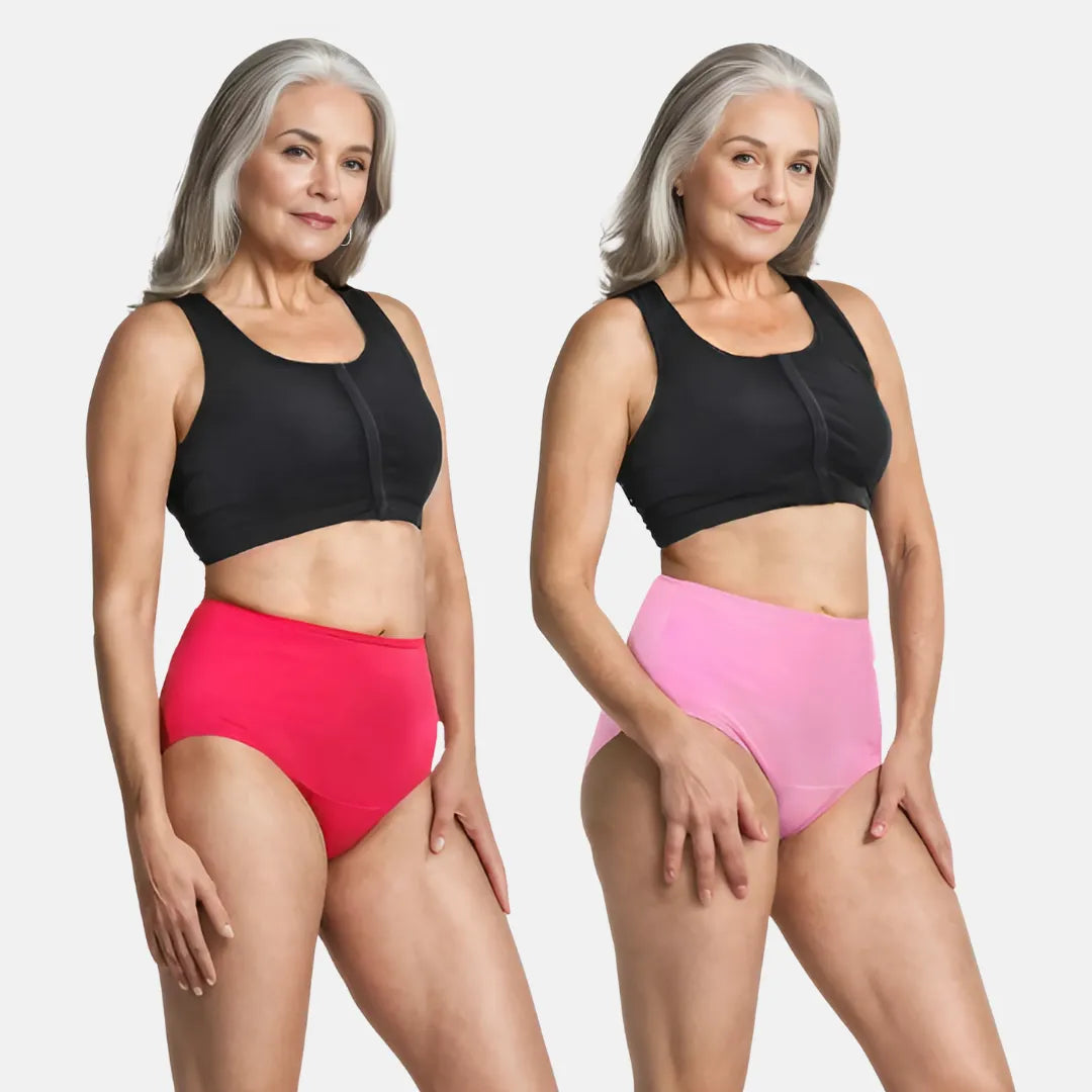 Cotton Panties For Elderly Women Dark Pink & Light Pink