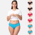 Cotton Panties For Women Navy Blue, Dark Pink & Bright Blue