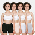 Cotton Shorties Black White Skin Grey
