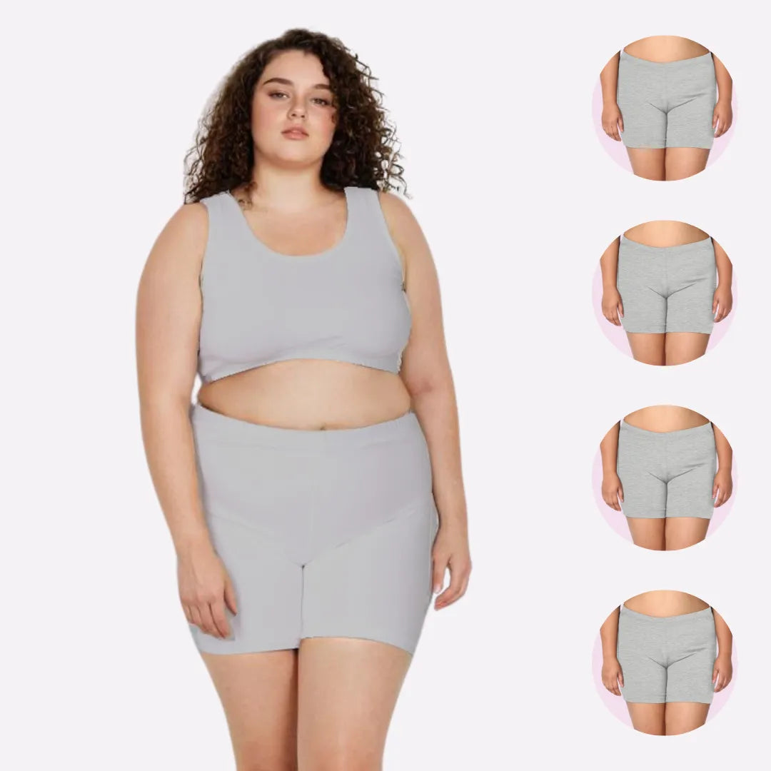 Cotton Shorties Grey Pack Of 4