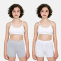 Cotton Shorties Grey & White