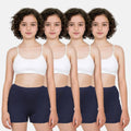 Cotton Shorties Navy Blue Pack Of 4