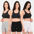 Cotton Shorties White, Black & Grey