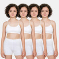 Cotton Shorties White Pack Of 4