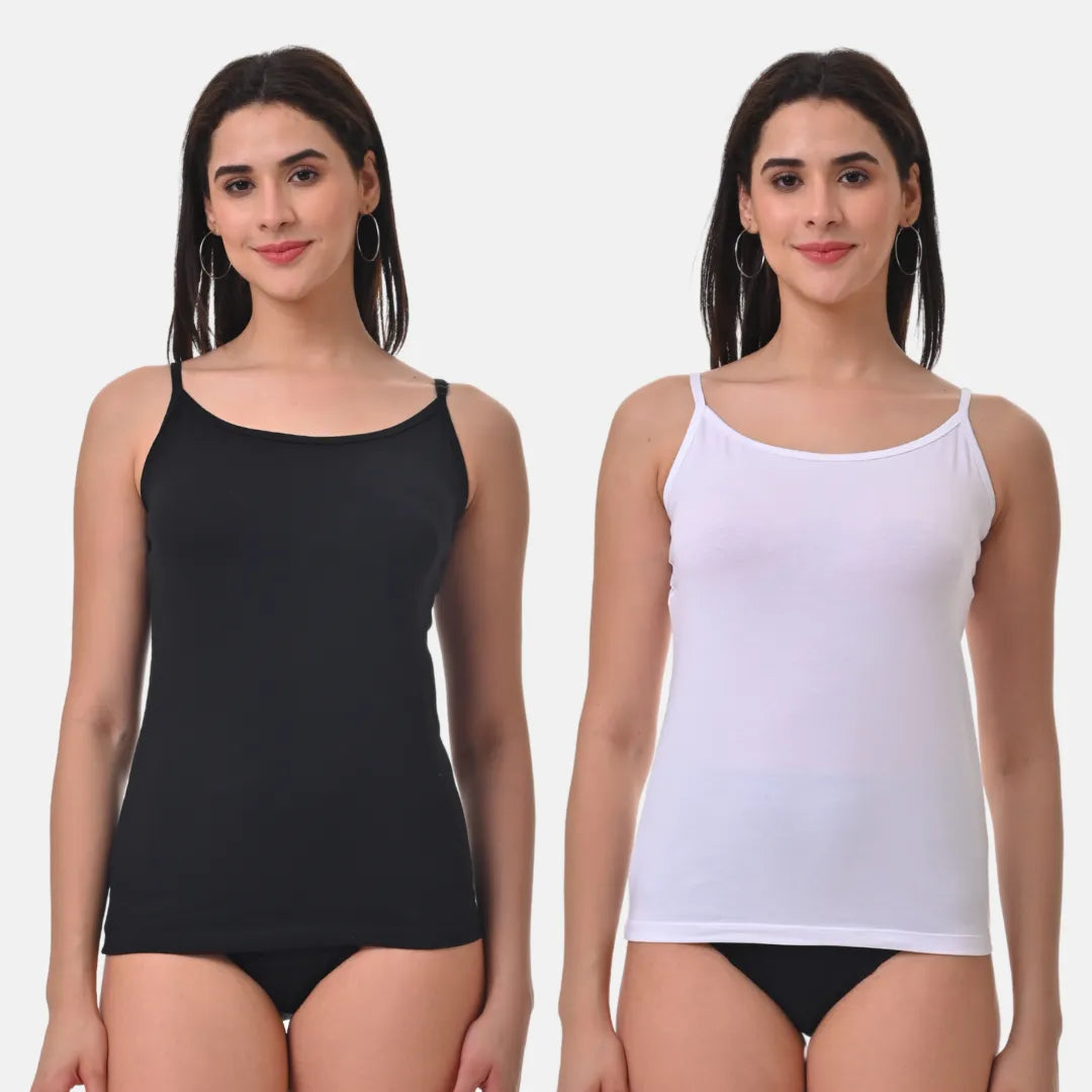 Cotton Spaghetti For Women Black & White