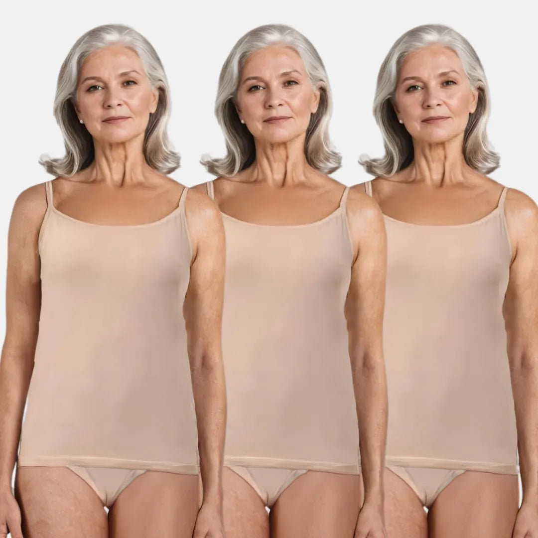 Cotton Spaghetti Strap Tops For Seniors Skin Pack Of 3