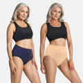 Cotton Underwear For Older Women Navy Blue & Skin