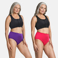 Cotton Undies For Senior Women Magenta & Dark Pink