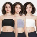 Crop Top Tube Bra For Girls Black, Grey & White