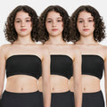 Crop Top Tube Bra For Girls Black Pack Of 3