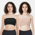 Crop Top Tube Bra For Girls Black & Skin