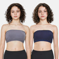 Crop Top Tube Bra For Girls Steel Grey & Navy Blue