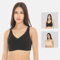 Daily Use Bra For Ladies - Black,Skin