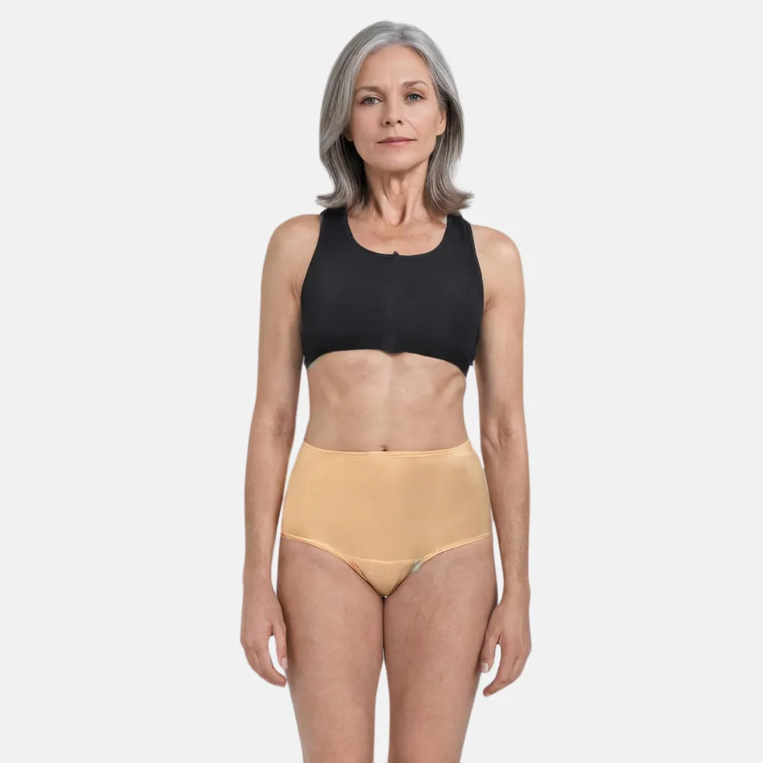 Elderly Women High Waist Incontinence Panties Skin Pack Of 1