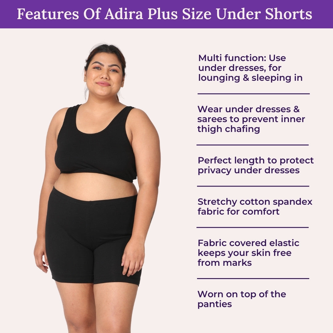 Features Of Adira Plus Size Under Shorts 