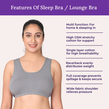 Sleep Bra | Lounge Bra | Non Padded | Non Wired | Full Coverage | Racerback | Pack Of 2