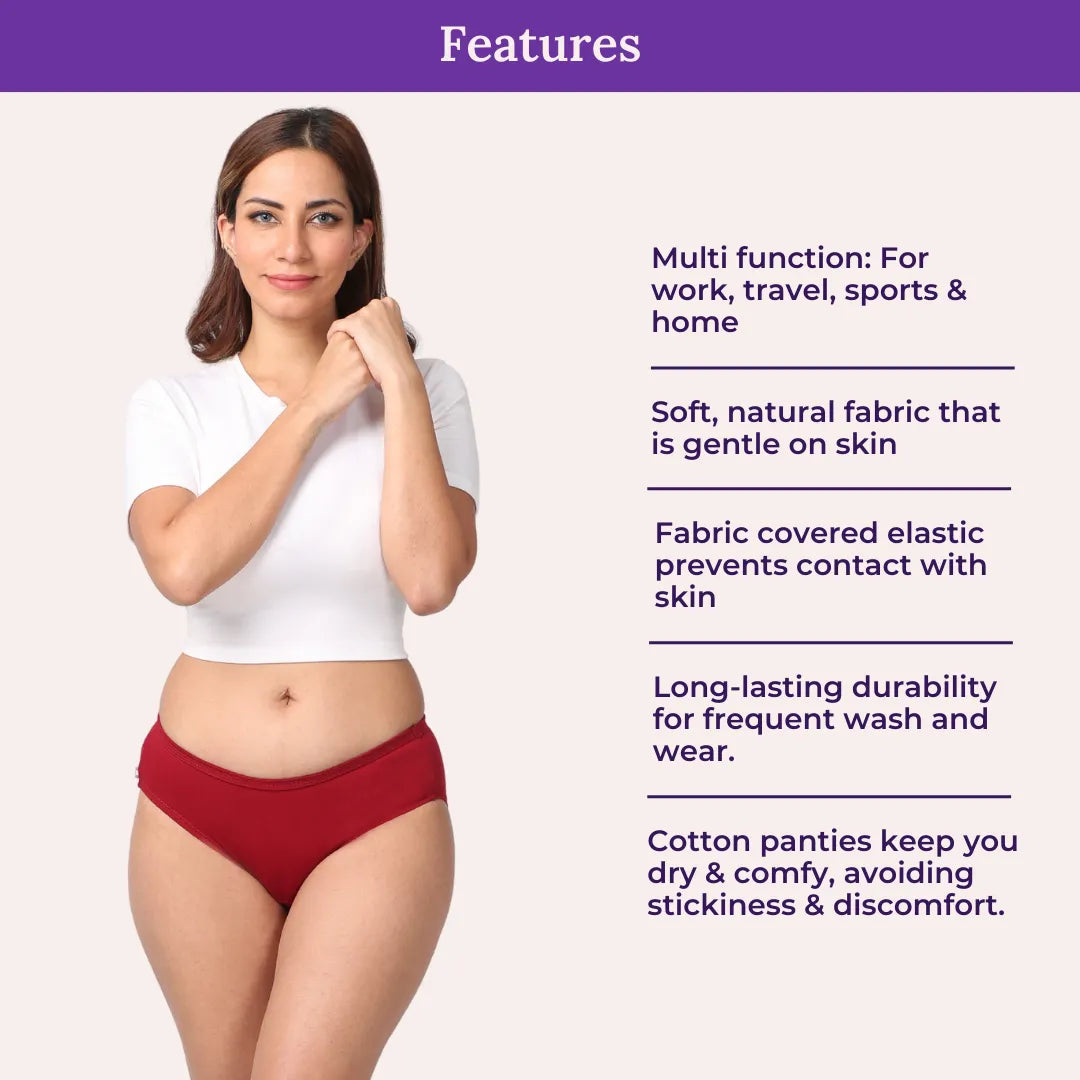 Features Of Adira Cotton Panty-Hipster Fit
