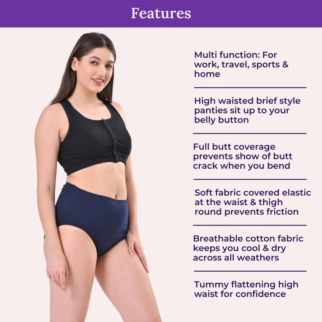 Features Of Adira High Waist Cotton Panties